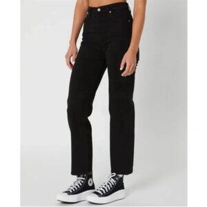 Levi’s Ribcage Straight Ankle Black High Rise Jeans Size 25